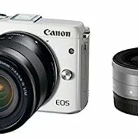 【中古】Canon ミラーレス一眼カメラ EOS M3 ダブルレンズキット(ホワイト) EF-M18-55mm F3.5-5.6 IS STM EF-M22mm F2 STM 付属 EOSM3WH-WLK