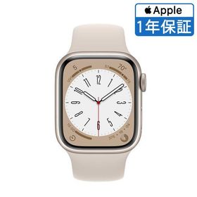 【Apple 整備済品 CPO】Apple Watch 8 41mm GPSモデル スターライト アルミニウム ケース、M/L スターライト スポーツ バンド FNUF3LL/A