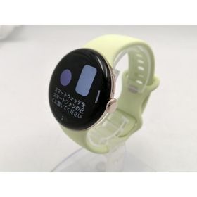 【中古】Google Pixel Watch4 Wi-Fiモデル 41mm Champagne Gold アルミケース/Lemongrass アクティブ バンド【ECセンター】保証期間１ヶ月【ランクA】