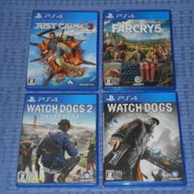 PS4ソフト4本セット ファークライ5(FarCry5) ジャストコーズ3(JUST CAUSE3) ウォッチドッグス2(WATCH DOGS2) ウォッチドッグス(WATCH DOGS)