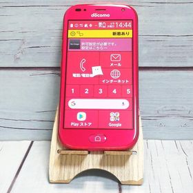 docomo F-01L 富士通 ピンク らくらくスマートフォン me 本体 白ロム SIMロック解除済み SIMフリー B239456