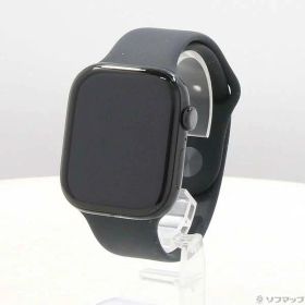 【中古】Apple(アップル) Apple Watch Series 10 GPS 46mm ジェットブラックアルミニウムケース ブラックスポーツバンド 【297-ud】