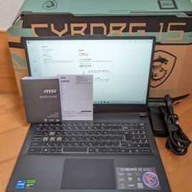 【美品】MSI Cyborg 15 A13UCK 4169JP Core i7 13620H/RTX3050/144Hz/メモリ 16GB/SSD 512GB/15.6型 フルHD/win11/Office24 24年1月製