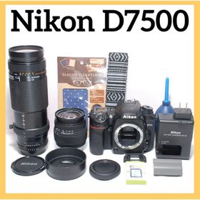 ニコン(Nikon)の美品✨高速連写✨Nikon D7500✨ スマホ転送✨4K 動画✨ダブルレンズ(デジタル一眼)