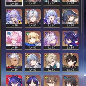 星5 22体✨餅所持[キャラヘルタキャスセイバーサンデー雲璃] キュレネやファイノンなど | 崩壊スターレイル(崩スタ)のアカウントデータ、RMTの販売・買取一覧