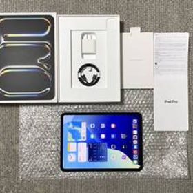 新品同様 M4搭載 16Gメモリ 国内版SIMフリー iPad Pro 11インチ 第5世代 Wi-Fi+Cellular 1TB スペースブラック MVW63J/A Apple Care+残有