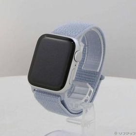 〔中古〕Apple(アップル) 〔展示品〕 Apple Watch SE 第2世代 GPS 40mm シルバーアルミニウムケース ブルークラウドスポーツループ〔352-ud〕