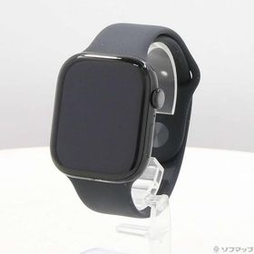 〔中古〕Apple(アップル) Apple Watch Series 10 GPS 46mm ジェットブラックアルミニウムケース ブラックスポーツバンド〔297-ud〕