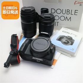 超美品 EOS Kiss X7 ダブルズームキット ブラック 即日発送 一眼レフ Canon 本体 あすつく 土日祝発送OK