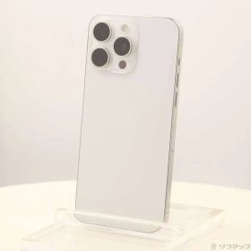 〔中古品〕 iPhone15 Pro Max 256GB ホワイトチタニウム MU6Q3J／A SIMフリー【297】