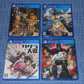 PS4ソフト４本セット ソードアート・オンライン アリシゼーション リコリス フェイタル・バレット 新サクラ大戦 ペルソナ５ 通常版