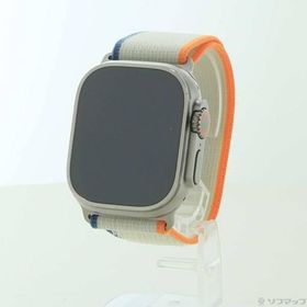 〔中古〕Apple(アップル) Apple Watch Ultra 2 GPS + Cellular 49mm チタニウムケース オレンジ／ベージュトレイルループ〔377-ud〕