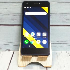 au Qua phone QZ 京セラ KYV44 インディゴ 本体 白ロム SIMロック解除済み SIMフリー C623639