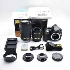 B#10489 Nikon デジタル一眼レフカメラ D5300 AF-P ダブルズームキット ブラック D5300WZ3