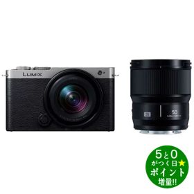 パナソニック ルミックス カメラ ミラーレス一眼カメラ 広角ズームレンズ・単焦点レンズキット LUMIX S9 DC-S9W-S ダークシルバー Panasonic【転送不可】