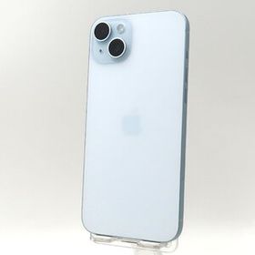 ◇美品【Apple アップル】iPhone 15 Plus 128GB SIMフリー MU0D3J/A スマートフォン ブルー バッテリー最大容量90％