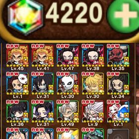 ✨ 鬼滅の刃コラボガチャ第一弾コンプリート✨セツナ&エーテル所持+虹結晶4200↑所持 即購入✅ | ポコダン(ポコロンダンジョンズ)のアカウントデータ、RMTの販売・買取一覧