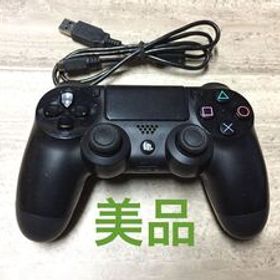 ★美品即決★分解清掃済み★PS4 SONY純正品 コントローラー デュアルショック4 ブラック ケーブル付き