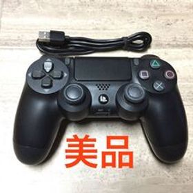 ★美品即決★PS4 SONY純正品 コントローラー デュアルショック4 後期型 ブラック ケーブル付き☆