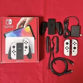 動作確認済み Nintendo Switch 有機EL Joy-Con ジョイコン ホワイト 本体&ドックなし セット まとめ