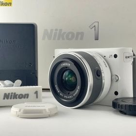【ショット数6000・返品保証】Nikon1 J1 ホワイト 標準レンズキット