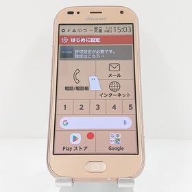 らくらくスマートフォン me F-01L ドコモ ゴールド c09556