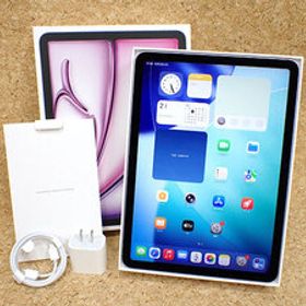 【中古 美品】iPad Air 11インチ M3 第7世代 Wi-Fi 128GB パープル MCA04J/A 2025年春 本体 未使用付属 バッテリー容量100％(QKA1050-1)