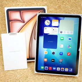 ★【中古 美品】iPad Air 11インチ M3 第7世代 Wi-Fi 256GB スターライト MCA44J/A 2025年春モデル 本体 バッテリー最大容量100％(QZ368-5)