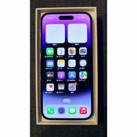 アップル(Apple)のiPhone14Pro 128GB ディープパープル 動作確認済 箱説明書付(スマートフォン本体)