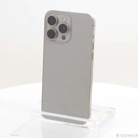 〔中古品〕 iPhone15 Pro Max 256GB ナチュラルチタニウム MU6R3J／A SIMフリー【344】