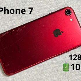 Apple iPhone 7 128GB レッド SIMフリー バッテリー100