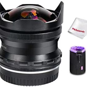 【中古】PERGEAR 7.5mm F2.8 魚眼マニュアルフォーカス固定レンズ Sony NEX/FS5/A6000/A6100/A6300/A6400 APS-Cミラーレスカメラに対応 (ブラック)