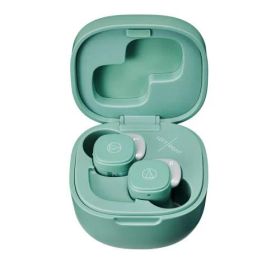 オーディオテクニカ ワイヤレスイヤホン アースグリーン Bluetooth 急速充電 小型 軽量 サスティナブル ATH-SQ1TW STB