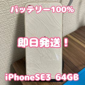 【即日発送！】【バッテリー100%】iPhoneSE(第3世代) 64GB