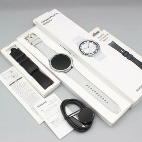 【美品】SAMSUNG Galaxy Watch6 Classic 47mm SM-R960NZSAXJP シルバー スマートウォッチ サムスン ギャラクシーウォッチ クラシック 本体 【中古】