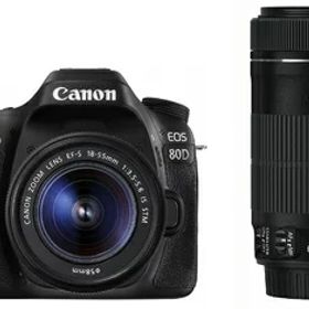 【中古】 Canon デジタル一眼レフカメラ EOS 80D ダブルズームキット EF-S18-55 IS STM/EF-S55-250 IS STM付属 EOS80D-WKIT