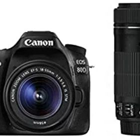 【中古-非常に良い】 Canon キャノン デジタル一眼レフカメラ EOS 80D ダブルズームキット EF-S18-55 IS STM/EF-S55-250 IS STM付属 EOS80D-WKIT