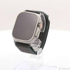 〔中古〕Apple(アップル) Apple Watch Ultra 2 GPS + Cellular 49mm チタニウムケース ブルー／ブラックトレイルループ〔377-ud〕