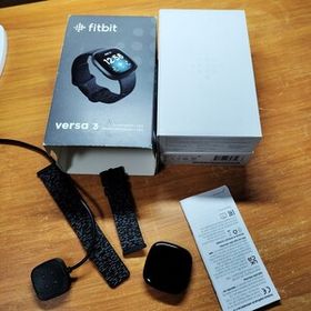 fitbit フィットビット Versa 3 スマートウォッチ フィットネス for Google 健康管理 心拍数 箱付き ブラック
