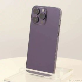 【中古】Apple(アップル) iPhone14 Pro Max 128GB ディープパープル MQ993J／A SIMフリー 【258-ud】