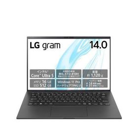 【長期保証付】LGエレクトロニクス(LG) 14Z90S-VP55J LG gram 14型 Core Ultra 5/16GB/512GB オブシディアンブラック Windows 11Pro ノートパソコン