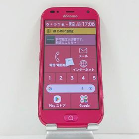 らくらくスマートフォン me F-01L ドコモ ピンク 送料無料 本体 c13947 【中古】