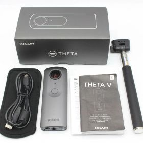 【美品】リコー THETA V 910725 メタリックグレー 360度 全天球カメラ シータ RICOH 本体 【中古】