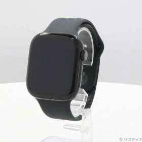 【中古】Apple(アップル) Apple Watch Series 10 GPS 46mm ジェットブラックアルミニウムケース ブラックスポーツバンド 【377-ud】