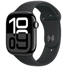 【中古】Apple(アップル) Apple Watch Series 10 GPS 46mm ジェットブラックアルミニウムケース ブラックスポーツバンド 【258-ud】