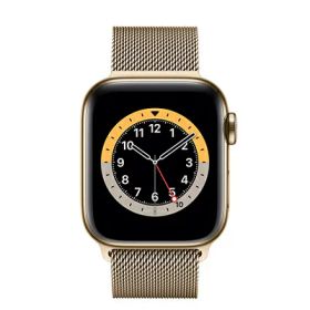 Apple Apple Watch Series6 40mm GPS+Cellularモデル M0DU3J/A+ML733FE/A A2375【ゴールドステンレススチールケース/ゴールドミラネーゼループ】 [中古] 【当社3ヶ月間保証】 イオシス