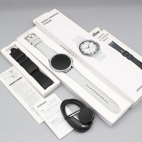 【美品】SAMSUNG Galaxy Watch6 Classic 47mm SM-R960NZSAXJP シルバー スマートウォッチ サムスン ギャラクシーウォッチ クラシック 本体