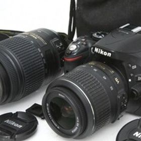 【全額返金保証】並品｜ニコン D5200 ダブルズームキット [ブラック]（センサー清掃済み） CA01-R3207-3Y2A