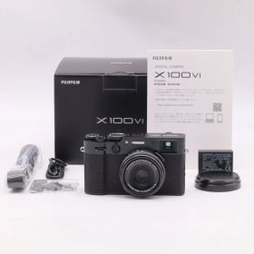 富士フイルム X100Ⅵ ブラック 日英二言語モデル APS-C 高画質 単焦点レンズ搭載【中古】