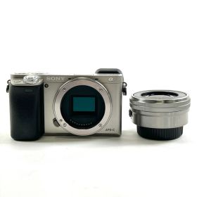 ソニー SONY α6000 パワーズームレンズキット ILCE-6000L S シルバー デジタル ミラーレス 一眼カメラ 【中古】